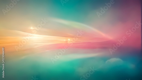 Fantasy background with pastel color, Colorful tone wallpaper background, Watercolor illustration