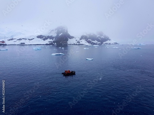 a view of the sea from the the ship of antartica