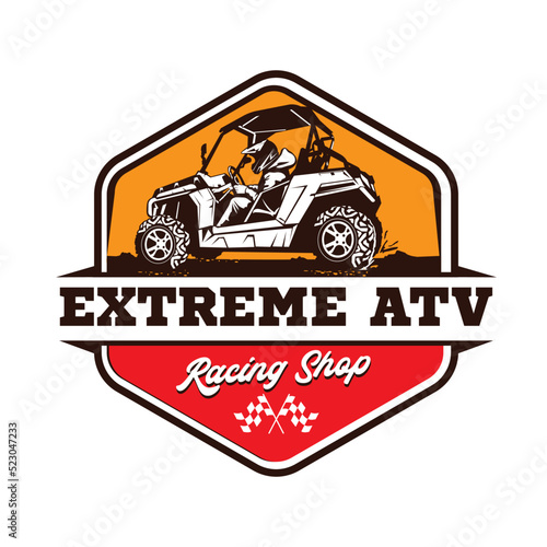 UTV Extreme Sport, good for team  and racing club logo 