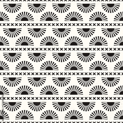 Vector Geometric Abstract Seamless Monochrome Pattern Texture Repeating Background
