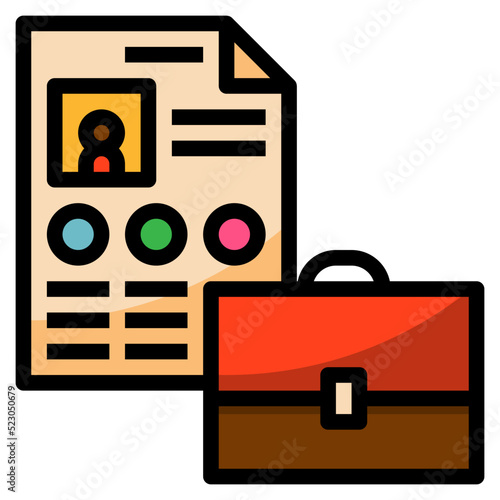 Portfolio report resume business - filled outline icon