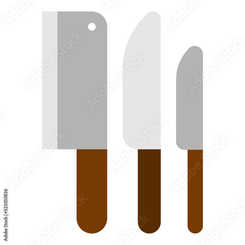 Knife knives chop prepare kitchen - flat icon