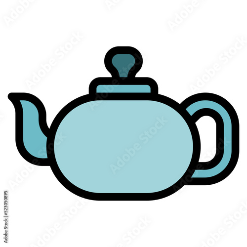 Tea pot hot herbal kitchen - filled outline icon