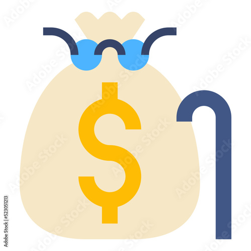 Retirement fund investment insurance old - flat icon