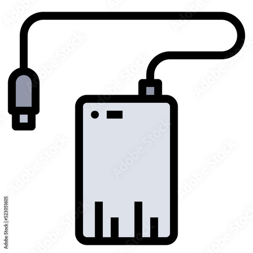 Harddisk external disk computer accessory - filled outline icon