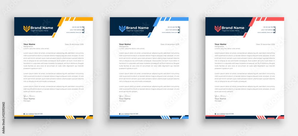 Fototapeta premium letterhead design template