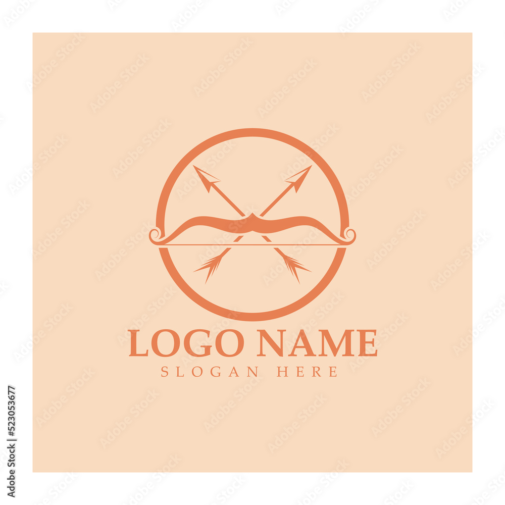 crossbow logo with archery concept modern icon illustration design vector template crossbow logo with archery concept modern icon illustration design vector template