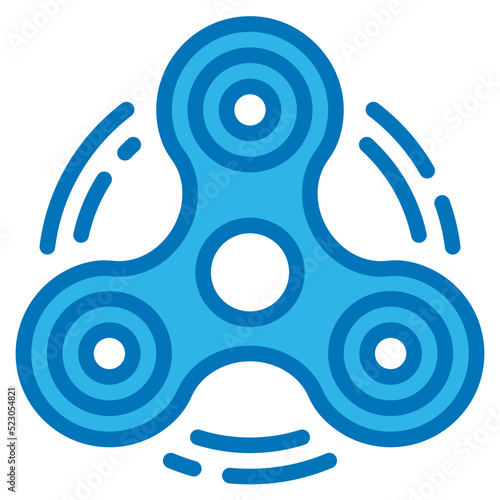 Spinner,toy,fidget,kid,entertainment - blue icon