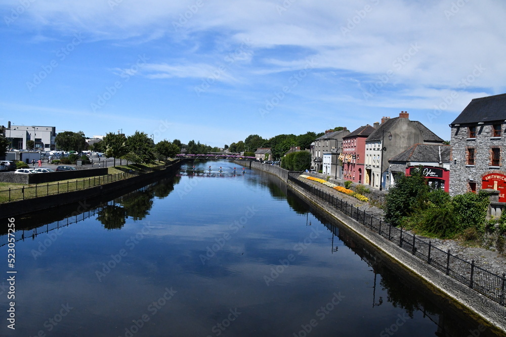 Hydrobikes on river Nore, Kilkenny, Ireland,