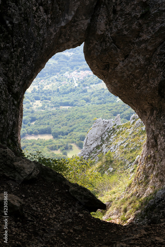 Otlisko Okno - Otlica Window is a Karst Geological Formation in Nature - Ajdovscina Slovenia © Fotopogledi