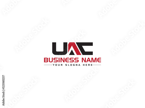 Minimalist UAC Logo Letter, Colorful uac Logo Icon Vector Image Design For Business Or Brand photo