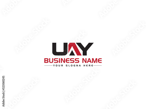 Minimalist UAY Logo Letter, Colorful uay Logo Icon Vector Image Design For Business Or Brand photo