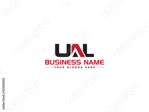 Minimalist UAL Logo Letter, Colorful ual Logo Icon Vector Image Design For Business Or Brand photo