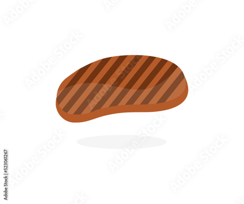 Filetsteak, Grill steak, Grilled BBQ T-Bone Steak logo design. Piece of rump steak vector design and illustration.