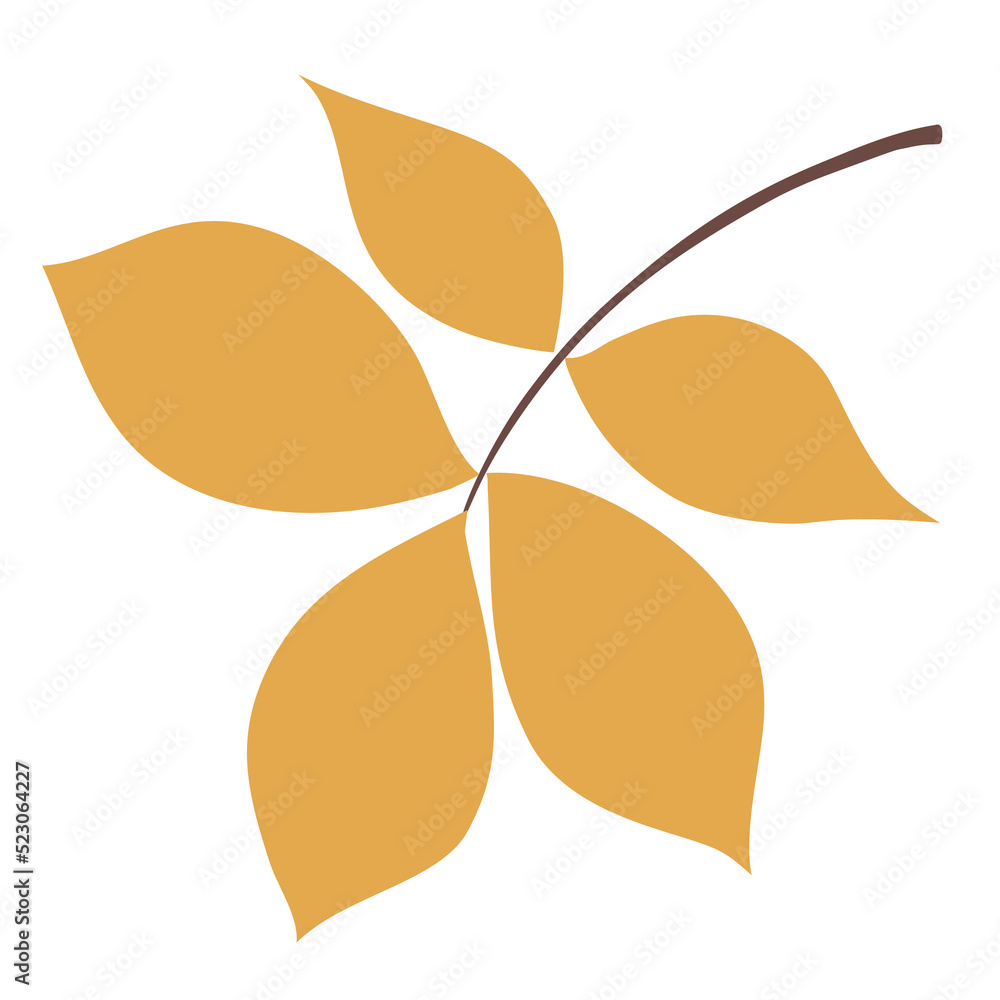Automn Leaf Vector Icon Illustration in flat design.