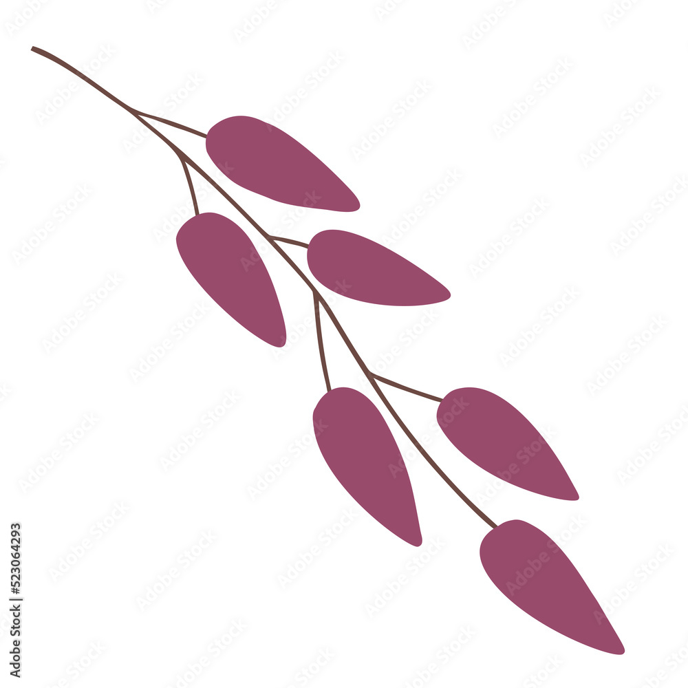 Automn Leaf Vector Icon Illustration in flat design.