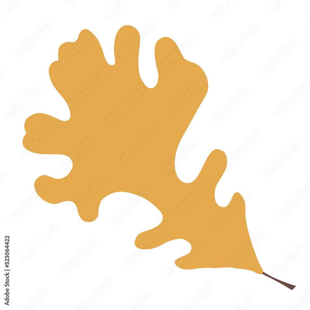 Automn Leaf Vector Icon Illustration in flat design.