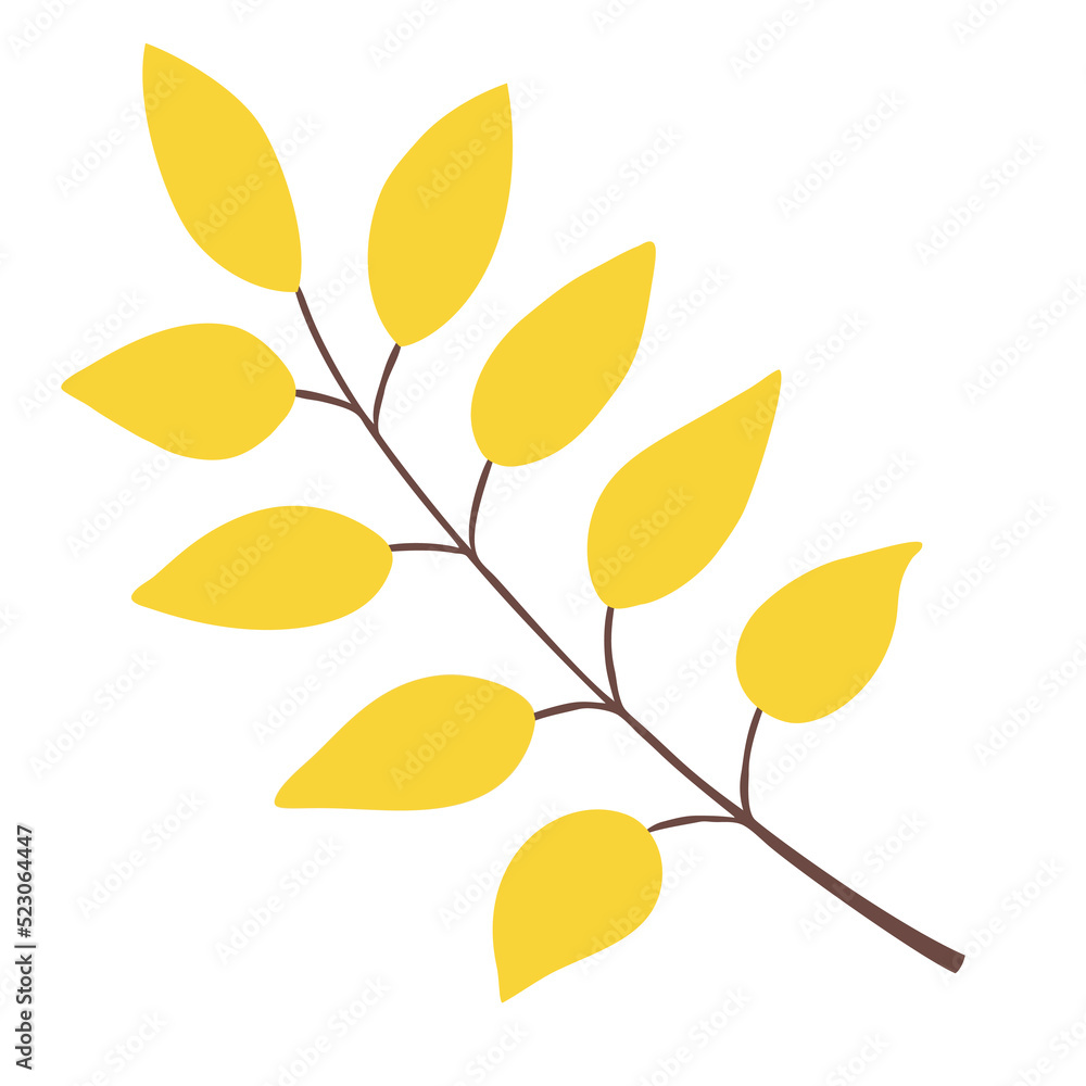 Automn Leaf Vector Icon Illustration in flat design.