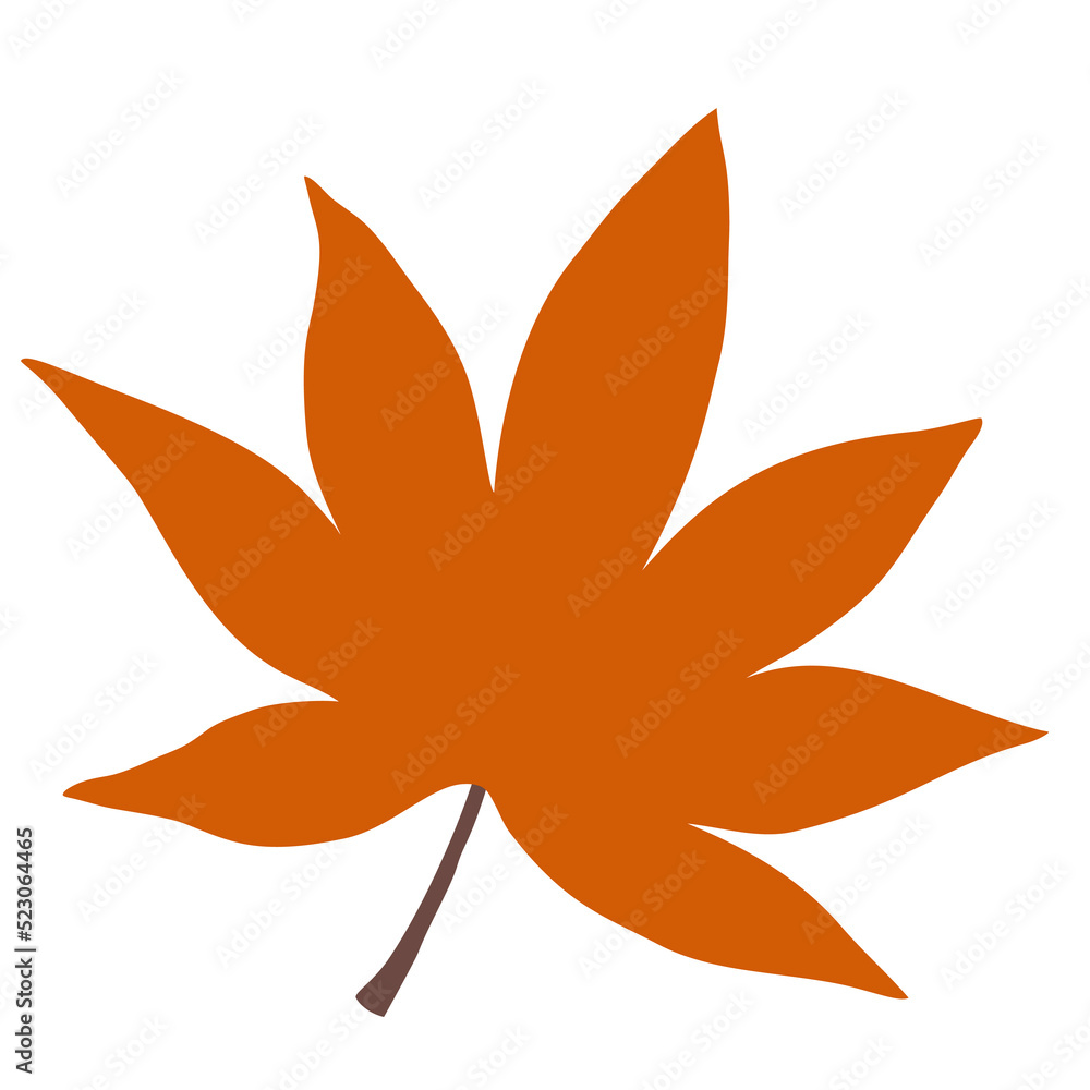Automn Leaf Vector Icon Illustration in flat design.