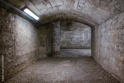 a tunnel under the town of Rijeka in Croatia built during World War II to protect residents from Allied bombing