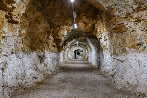 a tunnel under the town of Rijeka in Croatia built during World War II to protect residents from Allied bombing