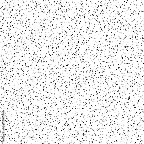 Seamless noise speckles texture. Distress grain background. Grunge splash repeated effect. Dirty overlay repeating pattern. Distressed effect. Splattered particles, splashes, drops wallpaper. Vector