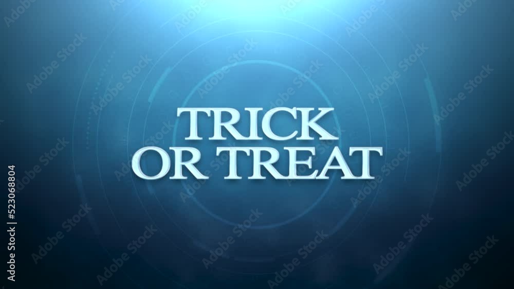 Trick Or Treat on blue gradient, motion holidays, horror and Halloween style background Trick Or Treat on blue gradient, motion holidays, horror and Halloween style background