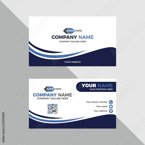 Corporate business card template or new business card design