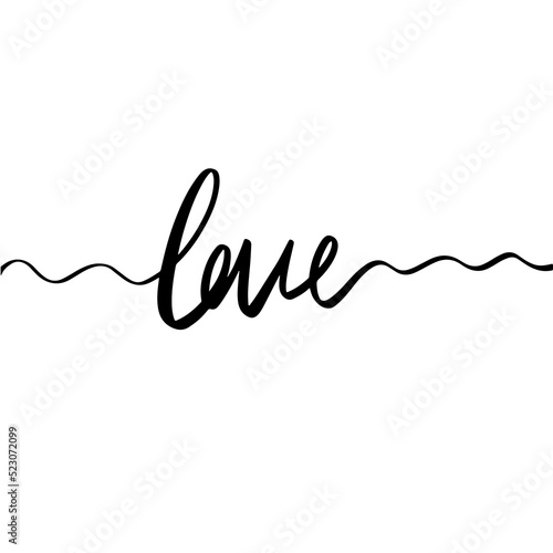 Sweet inscription love. Vector