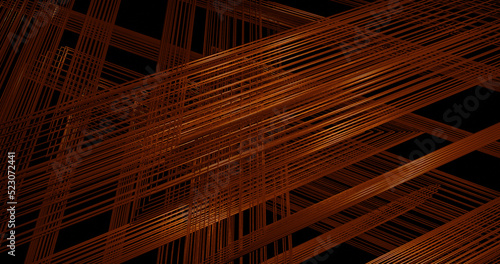 Render with many copper color stripes