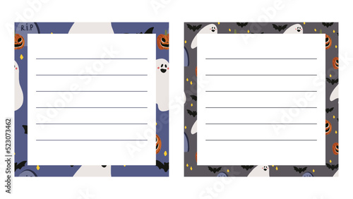 halloween notepad for planner, stationery, to do list. 