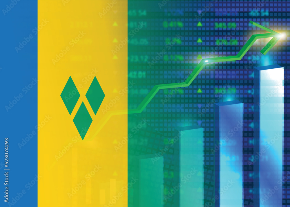 Economic growth concept Saint Vincent and the Grenadines.Saint Vincent