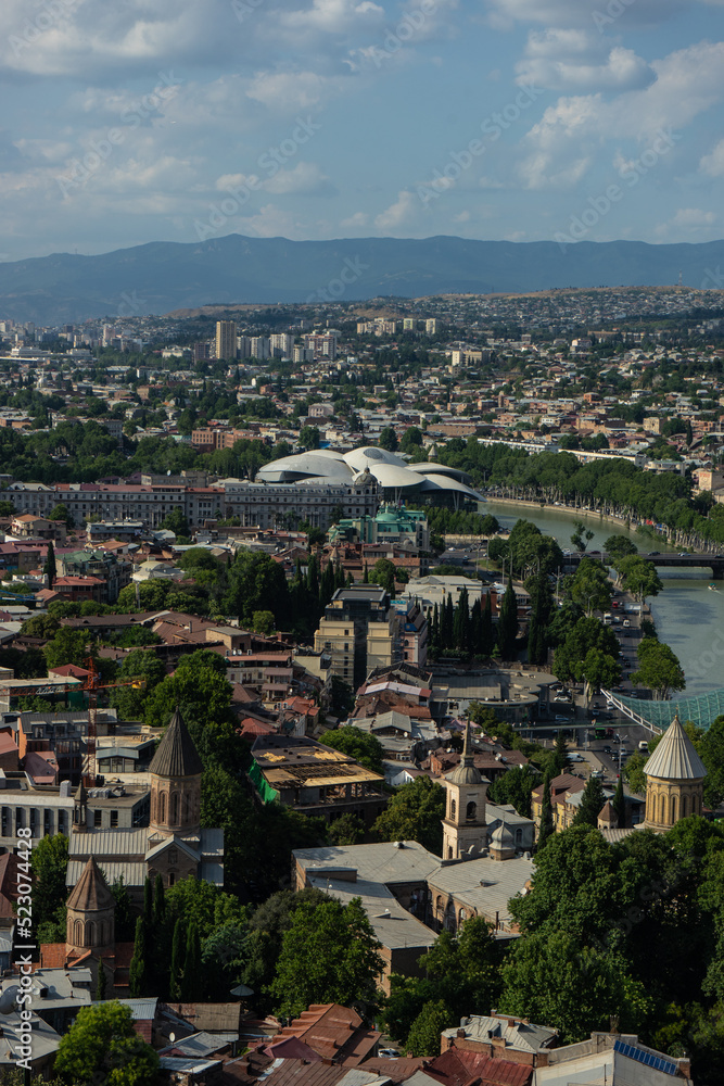 Tbilisi's overview from Narikala hill top