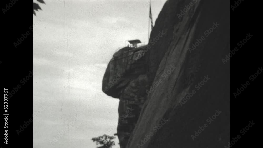Chimney Rock in North Carolina 1934 Views of Chimney Rock, a granite