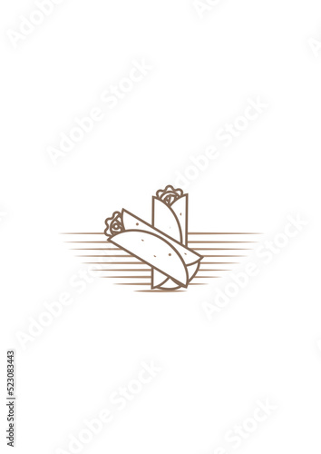 food, vector, illustration, burrito, Mexican, tortilla, beef, dinner, offer, taste, zest, rolled up, linear, beans, kitchen, cooking, gastronomy, spicy, hot
