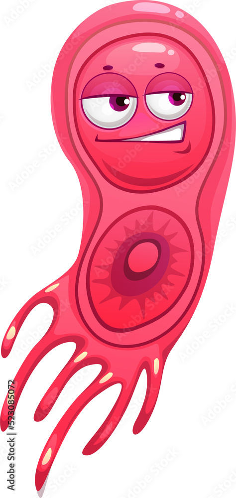 Cartoon virus cell infusoria slipper isolated sign Cartoon virus cell infusoria slipper isolated sign