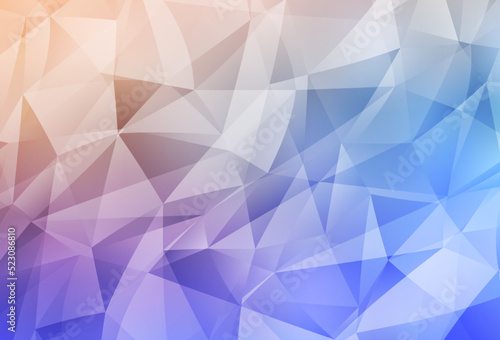 Light Blue, Yellow vector polygon abstract layout.