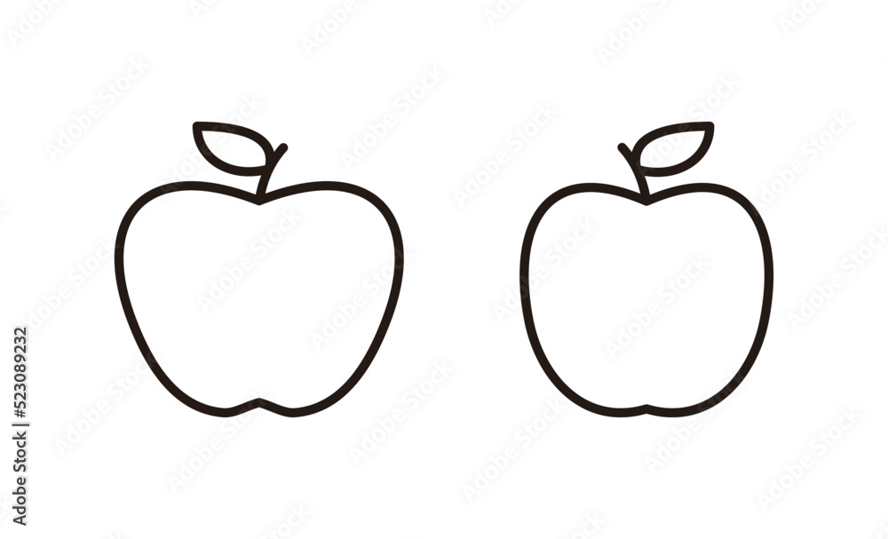 Apple icon vector. Apple sign and symbols for web design. Apple icon vector. Apple sign and symbols for web design.