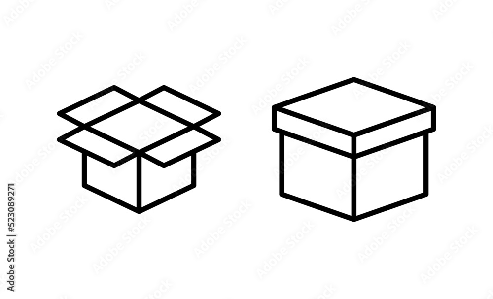 Box icon vector. box sign and symbol, parcel, package Box icon vector. box sign and symbol, parcel, package