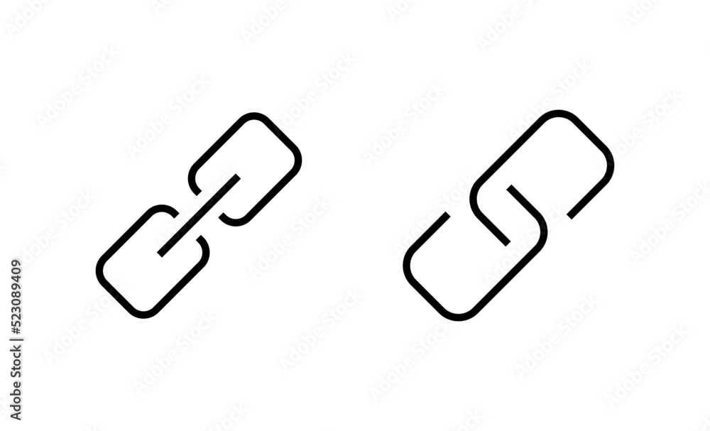 Link icon vector. Hyperlink chain sign and symbol Link icon vector. Hyperlink chain sign and symbol