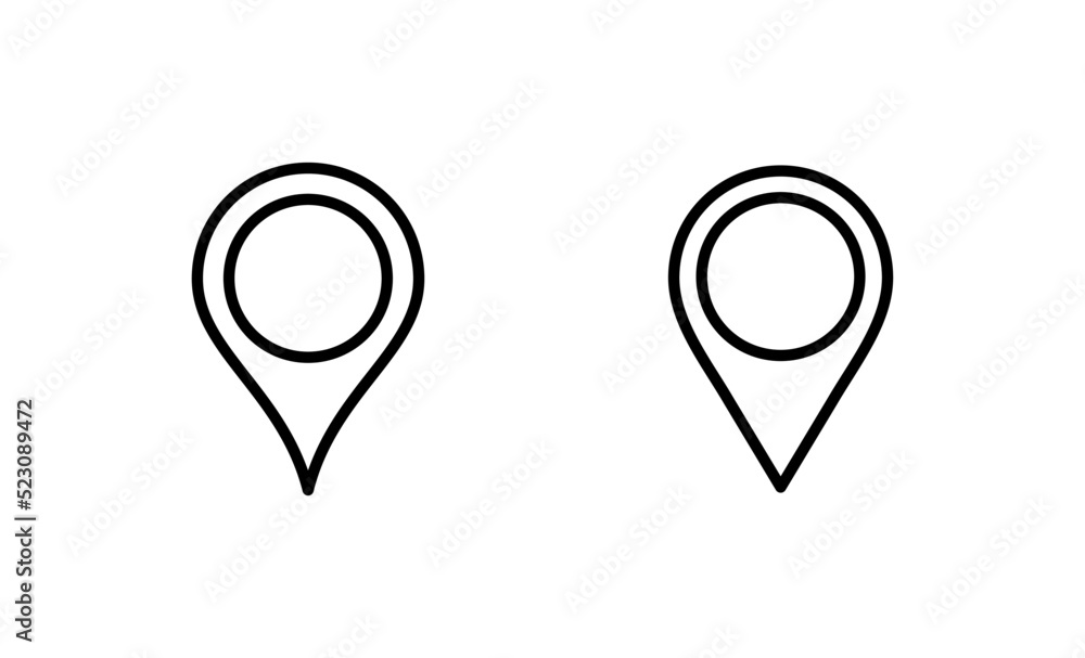 Fototapeta premium Pin icon vector. Location sign and symbol. destination icon. map pin