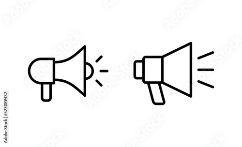 Megaphone icon vector. Loudspeaker sign and symbol