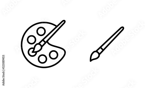 Paint icon vector. paint brush sign and symbol. paint roller icon vector