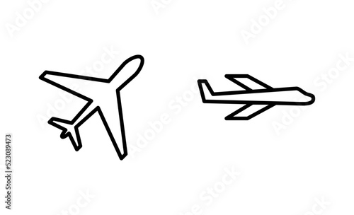 Plane icon vector. Airplane sign and symbol. Flight transport symbol. Travel sign. aeroplane