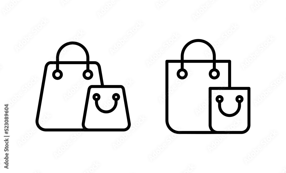 Shopping bag icon vector. shopping sign and symbol Shopping bag icon vector. shopping sign and symbol