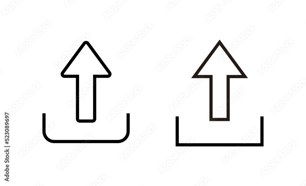Upload icon vector. load data sign and symbol Upload icon vector. load data sign and symbol