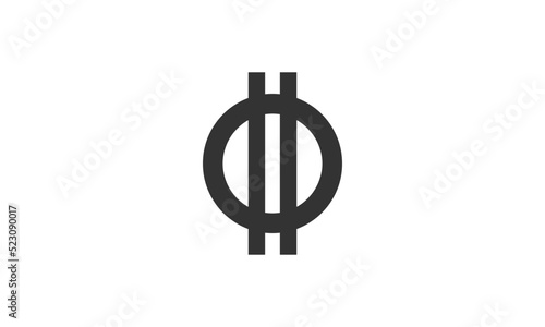 Coin service logo template. Initial letter O logo, icon - Vector Digital money. Block chain, finance symbol. Flat style vector illustration, Logotype financial company, logo vector coins and money.