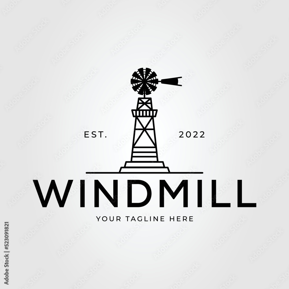 windmill or wood propeller or weathervane logo vector illustration design windmill or wood propeller or weathervane logo vector illustration design