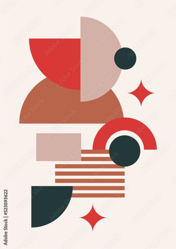 Abstract modern background. Backgrounds with geometric balancing shapes. Boho wall decor. Modern geometric compositions and forms. Posters with abstract shapes, vector Abstract modern background. Backgrounds with geometric balancing shapes. Boho wall decor. Modern geometric compositions and forms. Posters with abstract shapes, vector