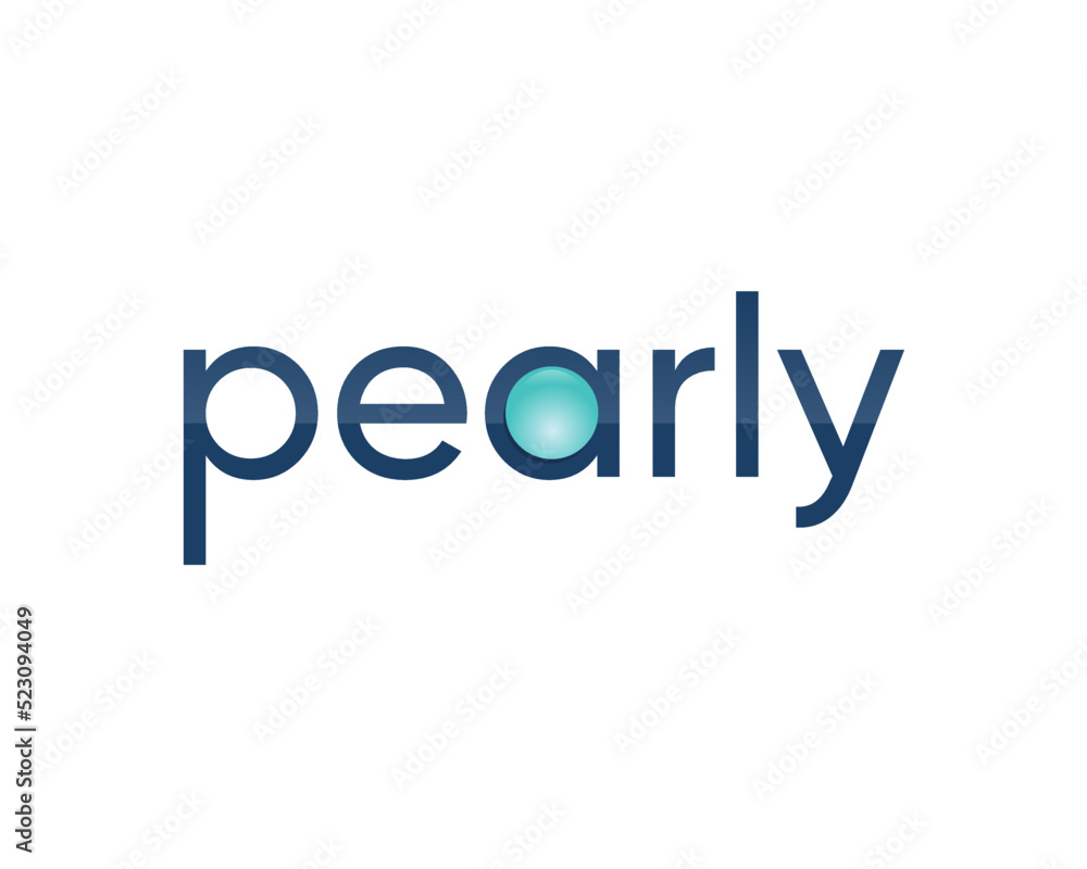 Pearly Logo With Pearl Vector Design